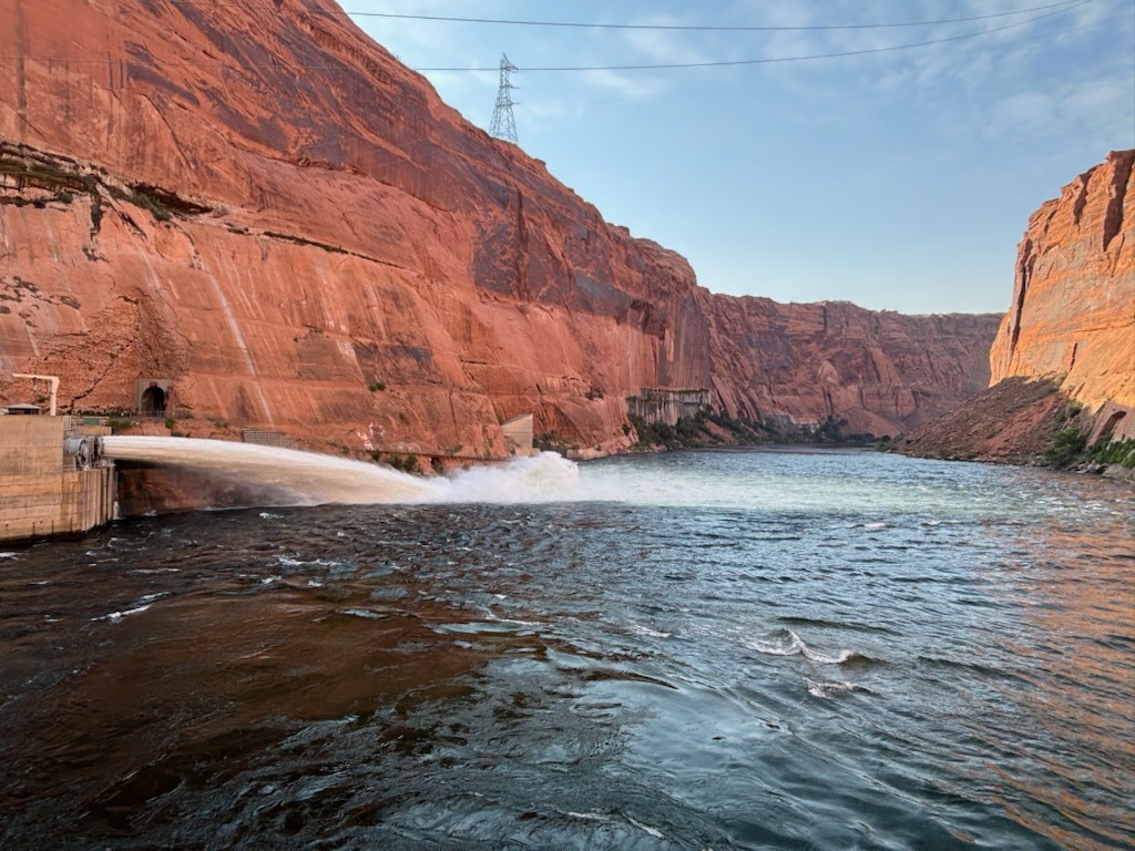 The Bureau of Reclamation will release cooler water from Lake Powell via Glen Canyon Dam. Bureau of Reclamation photo